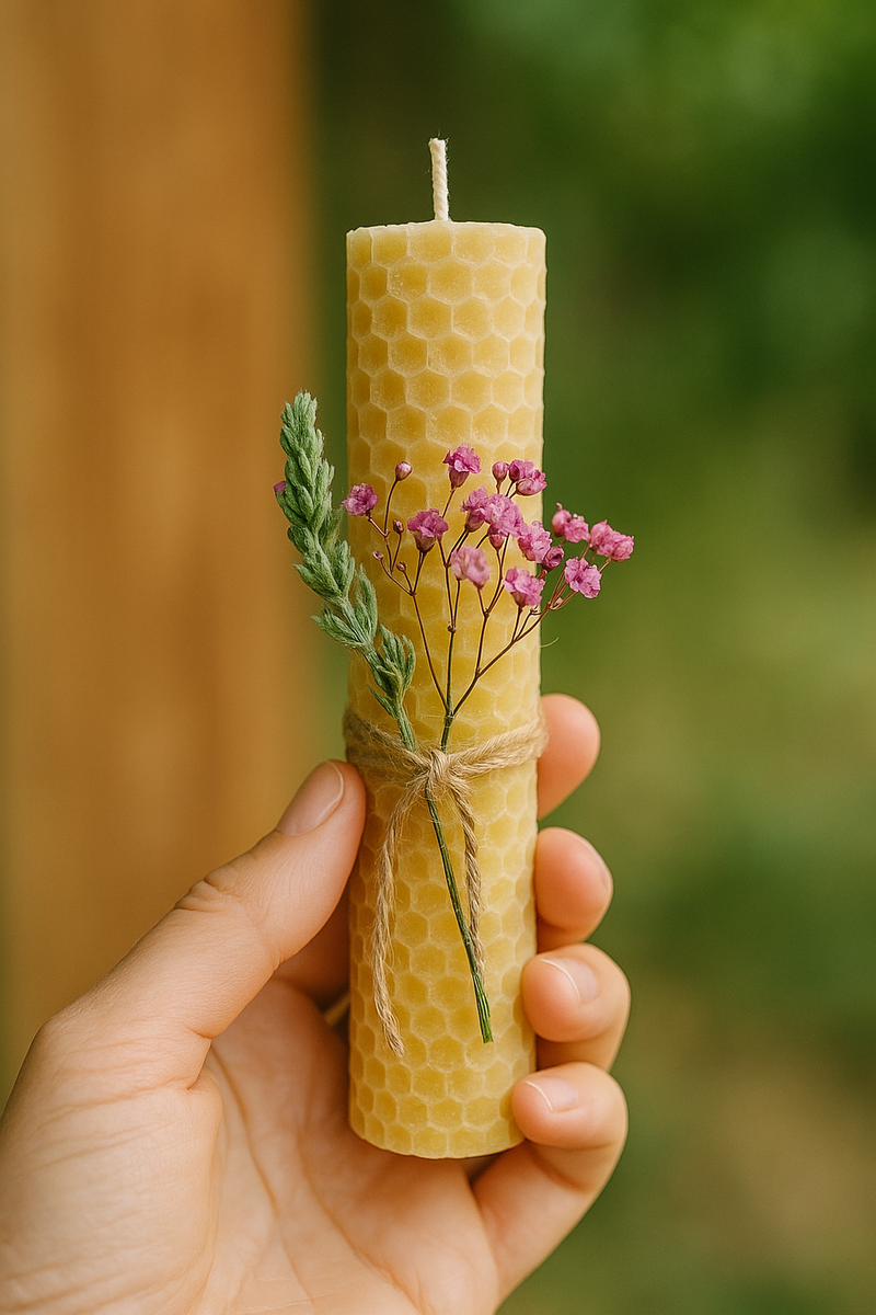 Bougie à la cire d'abeille